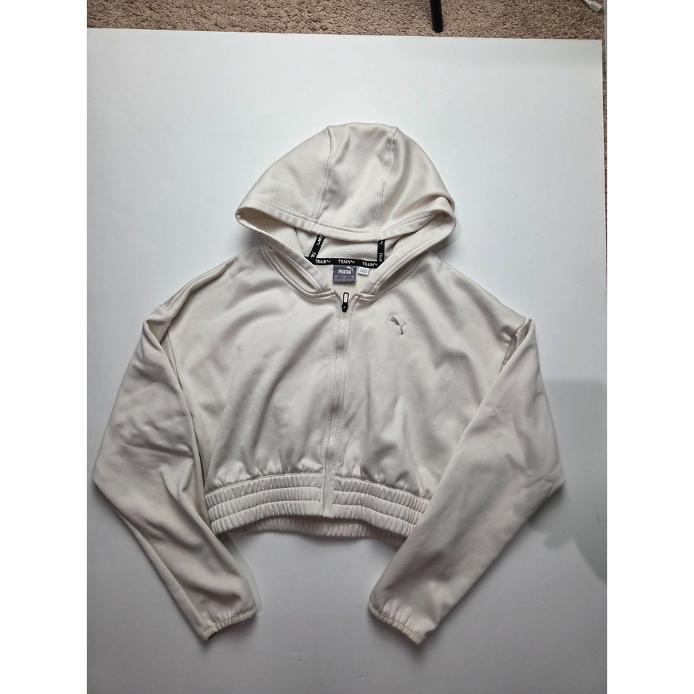 Puma Women's White‎ Zip Up Training Track Jacket Size Medium